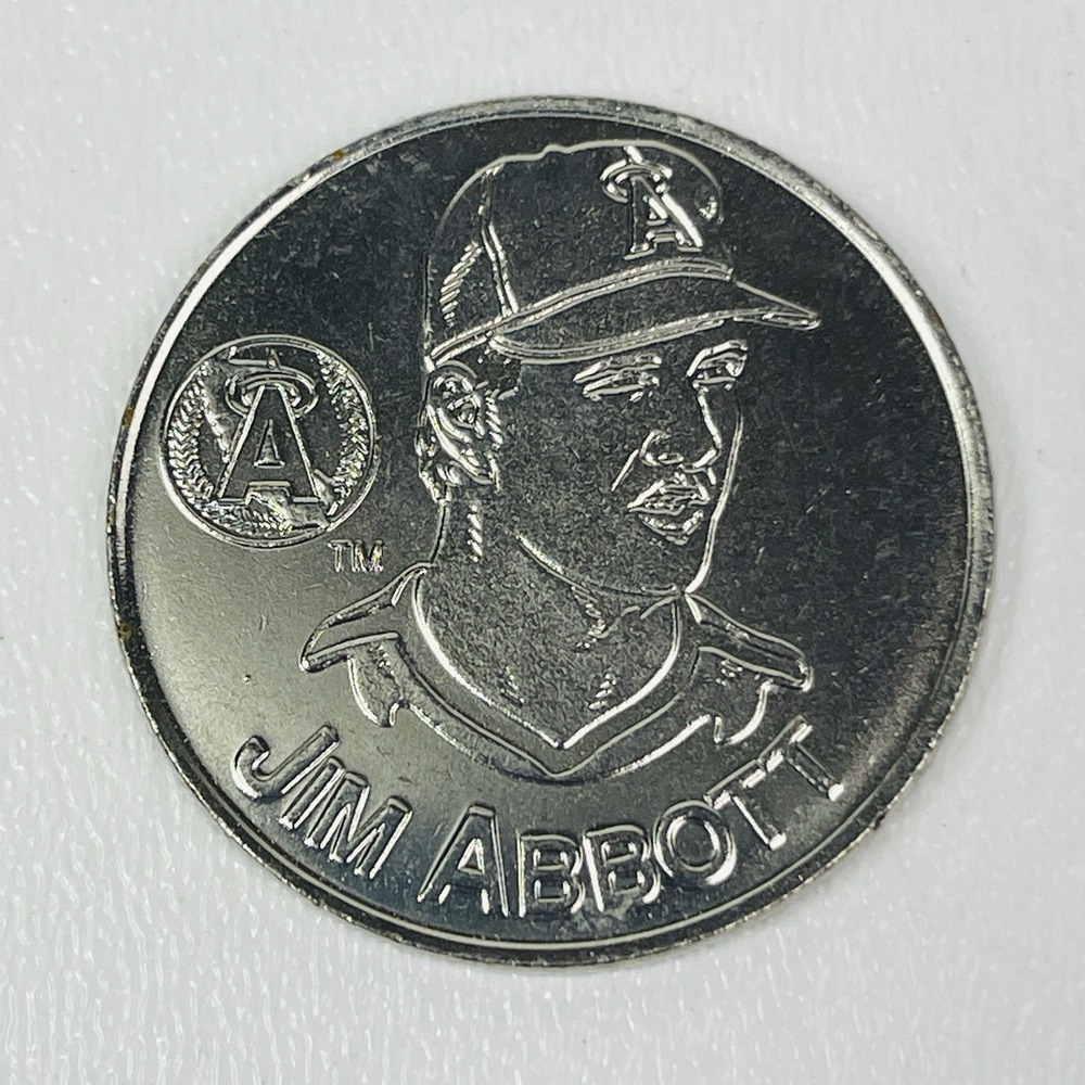 Starting Lineup 1991 Jim Abbott Major League Metal Token Baseball Collectors